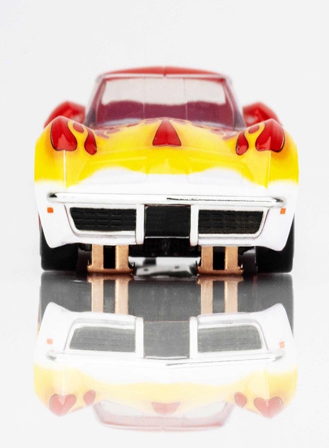 AFX 1970 Corvette Red/Yellow Wildfire HO Scale Slot Car - Image 5